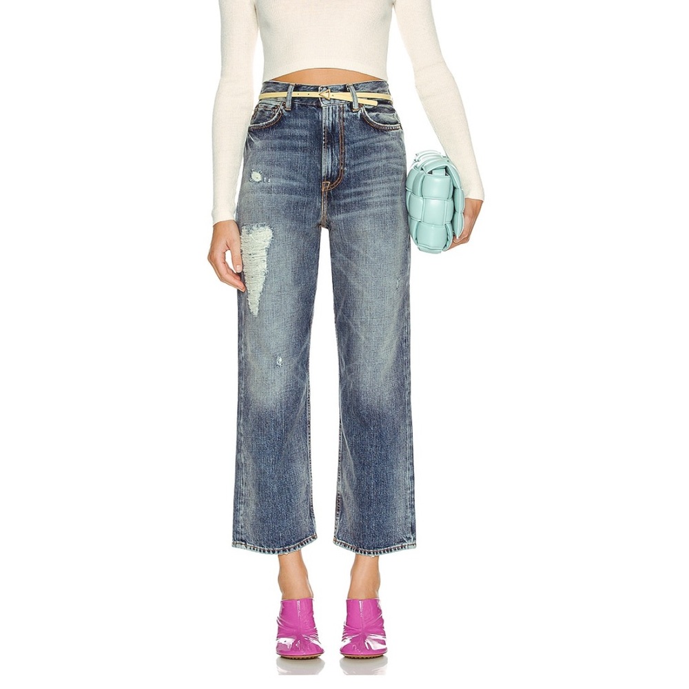 Acne Mid Tone Straight Leg High-Rise Jean